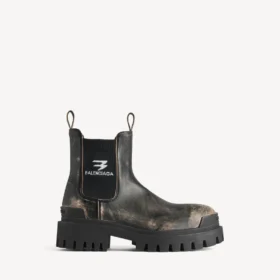 Herren-Chelsea-Stiefel „Strike“ in Schwarz/Beige