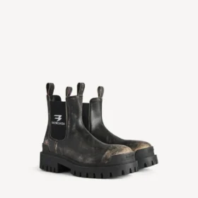 Herren-Chelsea-Stiefel „Strike“ in Schwarz/Beige