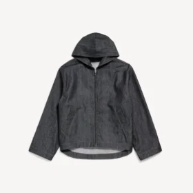 Herren-Denim-Jacke mit Kapuze in Raw Indigo
