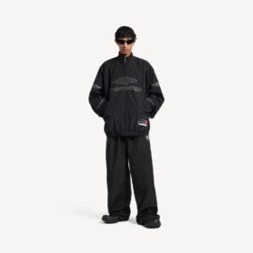 Herren-Fußball-Jacke 3b in Schwarz