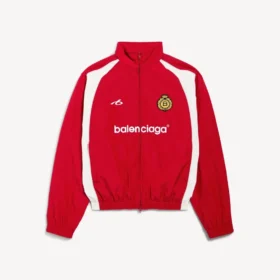 Herren-Fußball-Jacke in Lippenstiftrot