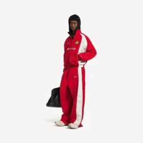 Herren-Fußball-Jacke in Lippenstiftrot