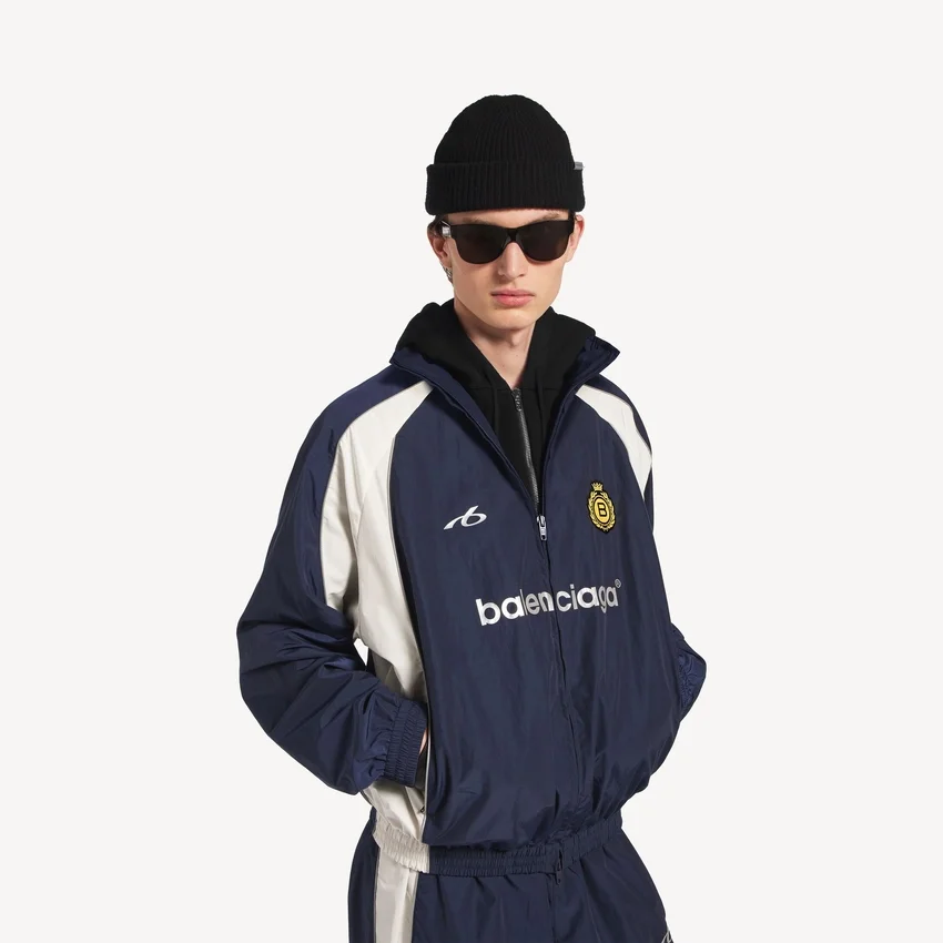 Herren-Fußball-Jacke in Marineblau Herren-Fußball-Jacke in Marineblau