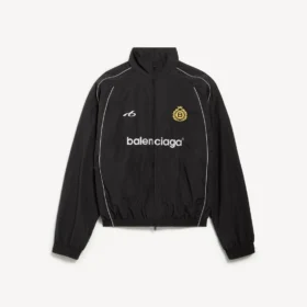 Herren-Fußball-Jacke in Schwarz