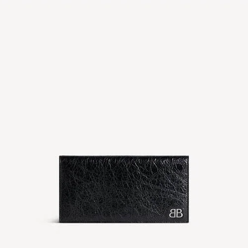 Herren-Geldbörse „Monaco“ in Schwarz, vertikal, lang Herren-Geldbörse „Monaco“ in Schwarz, vertikal, lang