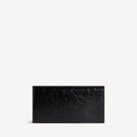 Herren-Geldbörse „Monaco“ in Schwarz, vertikal, lang