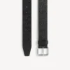 Herren-Gürtel mit geprägtem Logo in Schwarz Herren-Gürtel mit geprägtem Logo in Schwarz