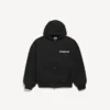 Herren-Hoodie „DIY Balenciaga Back“ mit Reißverschluss und normaler Passform in Schwarz