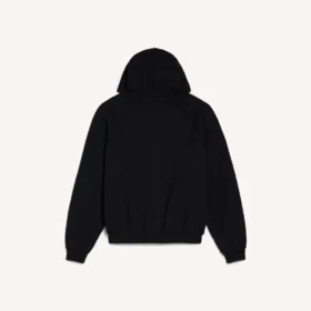Herren-Hoodie im Vintage-Surfer-Stil mit Reißverschluss in Schwarz