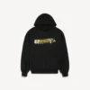 Herren-Hoodie „Messy Spray“ in mittlerer Passform  in Schwarz