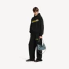 Herren-Hoodie „Messy Spray“ in mittlerer Passform  in Schwarz