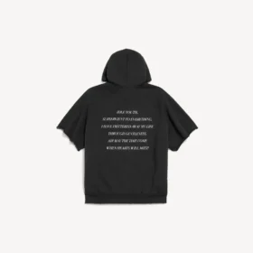Herren-Hoodie „The Song of the Highest Tower“ mit abgeschnittenen Ärmeln in Schwarz