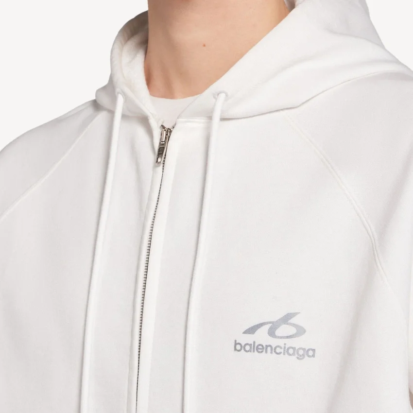 Herren-Hoodies mit Reißverschluss in Weiß Herren-Hoodies mit Reißverschluss in Weiß