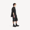Herren-Hybrid-Kurzarmhemd „The Door“ aus Denim in Schwarz