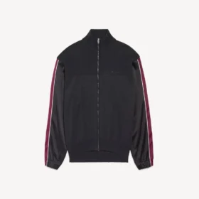 Herren-Hybrid-Pullover mit Reißverschluss in Dunkelgrau