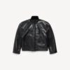 Herren-Jacke aus Lammfell mit Reißverschluss in Schwarz Herren-Jacke aus Lammfell mit Reißverschluss in Schwarz
