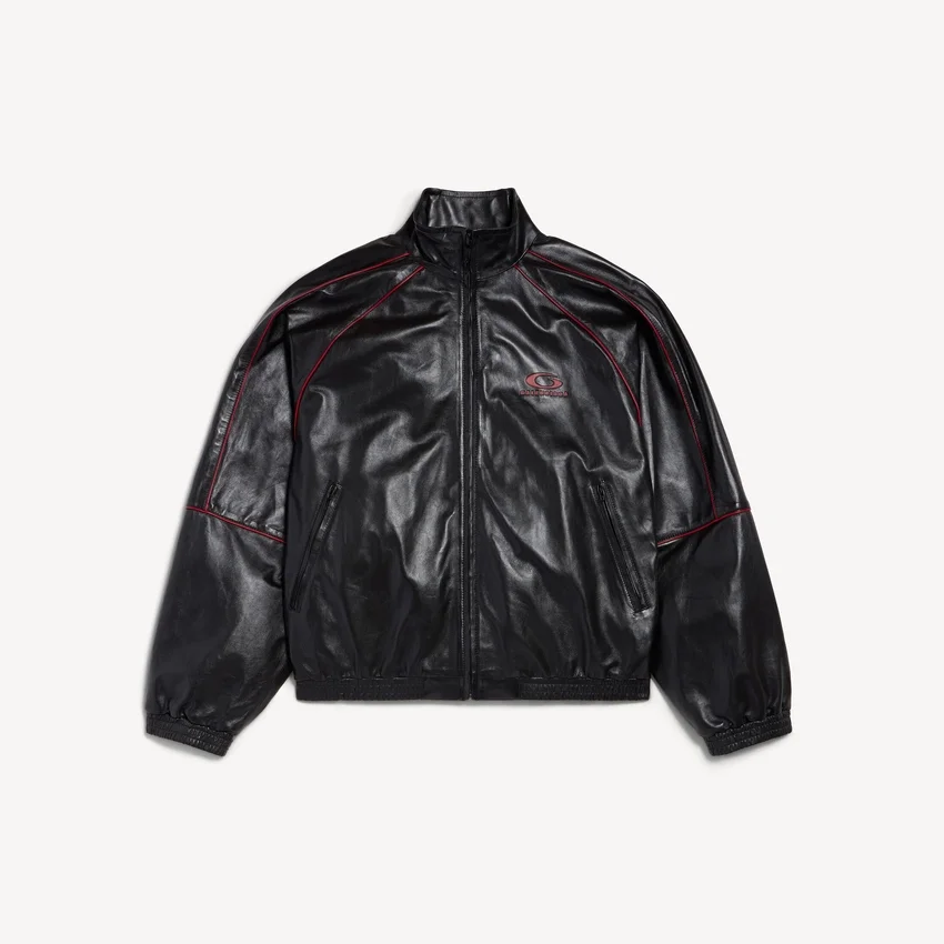Herren-Jacke in Schwarz/Burgunderrot Herren-Jacke in Schwarz/Burgunderrot