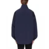 Herren-Jacke von Balenciaga mit Logo, Reißverschluss und Stehkragen, blau 622002TIO508065