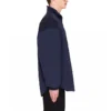 Herren-Jacke von Balenciaga mit Logo, Reißverschluss und Stehkragen, blau 622002TIO508065