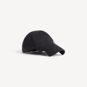 Herren-Kappe „Cursive“ in gewaschenem Schwarz
