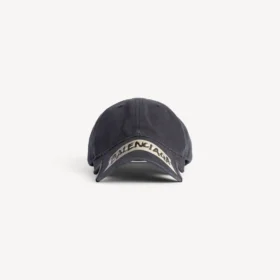 Herren-Kappe im Masking-Tape-Look in verblasstem Schwarz