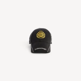 Herren-Kappe mit Marinewappen in Schwarz