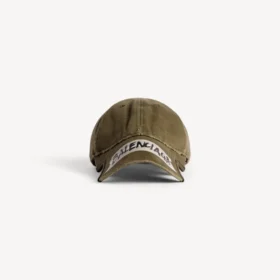 Herren-Kappe mit Masking-Tape-Motiv in Khaki
