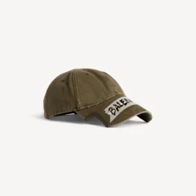 Herren-Kappe mit Masking-Tape-Motiv in Khaki