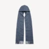 Herren-Kapuzenschal in Blau