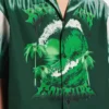 Herren-Kurzarmhemd im Extreme-Tie-Dye-Look in Grün/Weiß Herren-Kurzarmhemd im Extreme-Tie-Dye-Look in Grün/Weiß
