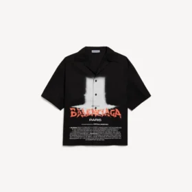 Herren-Kurzarmhemd „The Door“ von Balenciaga in Schwarz