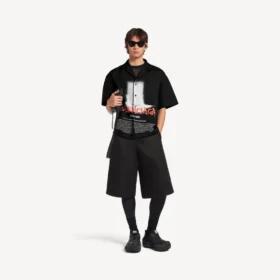 Herren-Kurzarmhemd „The Door“ von Balenciaga in Schwarz