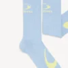 Herren-Loop-Socken mit Sport-Icon in Blau/Gelb