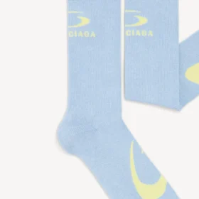 Herren-Loop-Socken mit Sport-Icon in Blau/Gelb