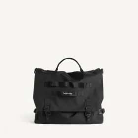 Herren-Messenger-Tasche im Army-Stil in Schwarz