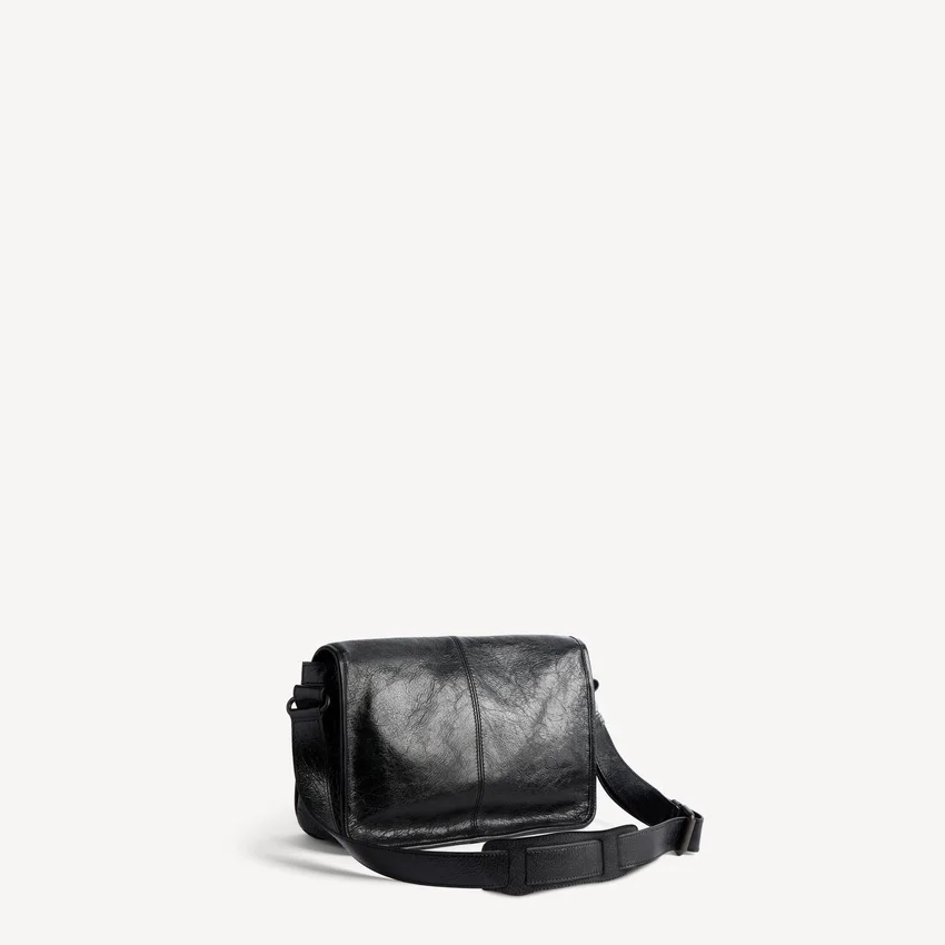 Herren-Messengertasche „Le City“ mit Klappe, klein, in Schwarz Herren-Messengertasche „Le City“ mit Klappe, klein, in Schwarz