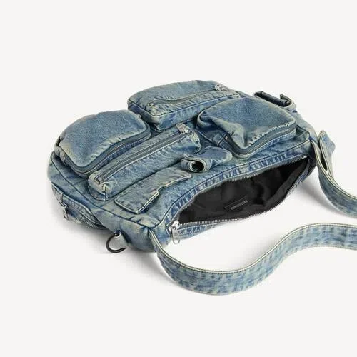 Herren-Messengertasche „Superbusy“ in Vintage-Blau Herren-Messengertasche „Superbusy“ in Vintage-Blau