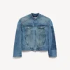 Herren-Motorradjacke aus Squeeze-Denim in Dunkelblau Herren-Motorradjacke aus Squeeze-Denim in Dunkelblau