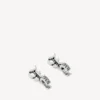 Herren-Ohrringe „Melrose B“ in XS, antikes Silber