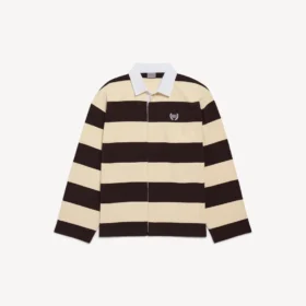Herren-Poloshirts in Dunkelbraun/Beige
