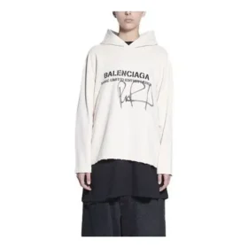 Herren-Pullover Balenciaga x RuPaul Crossover FW21 mit Alphabet-Print, cremeweiß 670946TLV569057