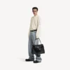 Herren-Pullover mit Rundhalsausschnitt in Creme