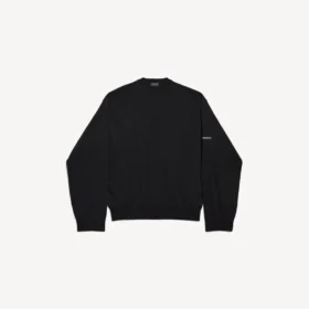 Herren-Pullover mit Rundhalsausschnitt in Schwarz