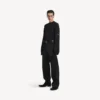 Herren-Pullover mit Rundhalsausschnitt in Schwarz