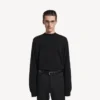Herren-Pullover mit Rundhalsausschnitt in Schwarz