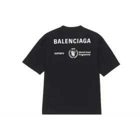 Herren-Pullover von Balenciaga x WFP, 1. Generation, Crossover-Logo-Print, Rundhalsausschnitt, Kurzarm, Schwarz 612966THV841000 Herren-Pullover von Balenciaga x WFP, 1. Generation, Crossover-Logo-Print, Rundhalsausschnitt, Kurzarm, Schwarz 612966THV841000