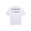 Herren-Pullover von Balenciaga x WFP, 1. Generation, Crossover-Logo-Print, Rundhalsausschnitt, kurze Ärmel, grau 612966THV841167