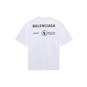 Herren-Pullover von Balenciaga x WFP, 1. Generation, Crossover-Logo-Print, Rundhalsausschnitt, kurze Ärmel, grau 612966THV841167 Herren-Pullover von Balenciaga x WFP, 1. Generation, Crossover-Logo-Print, Rundhalsausschnitt, kurze Ärmel, grau 612966THV841167
