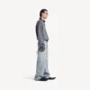 Herren-Rollkragenpullover in Melange-Grau