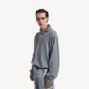 Herren-Rollkragenpullover in Melange-Grau